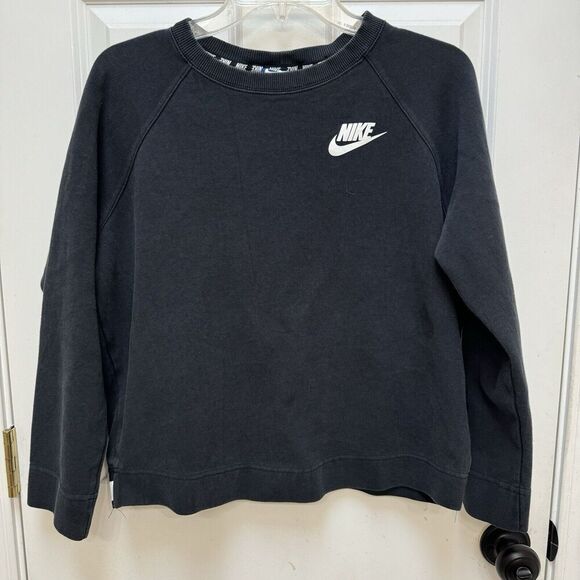 Rare NIKE AV15 CREW Sweatshirt Womens Large Black Pullover Logo 853945010 *read* - Picture 4 of 13
